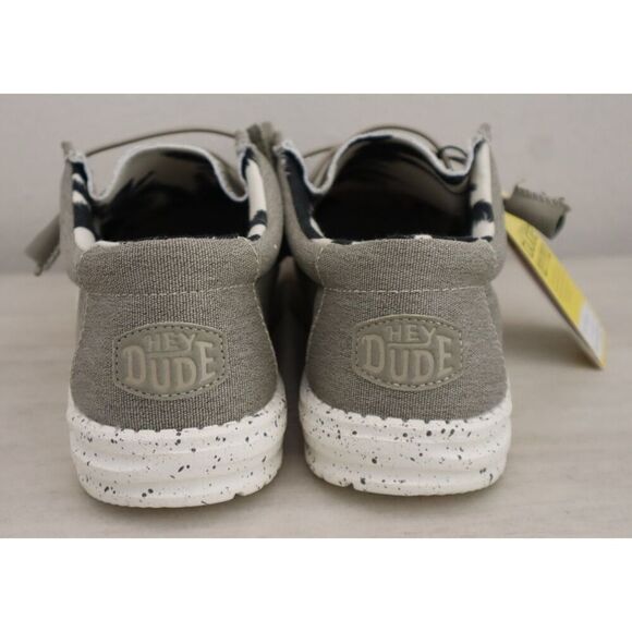 Hey Dude Women's Sz 10 Men's Sz 8 Beige Wally Stretch Canvas Slip-On Shoes - Picture 4 of 16